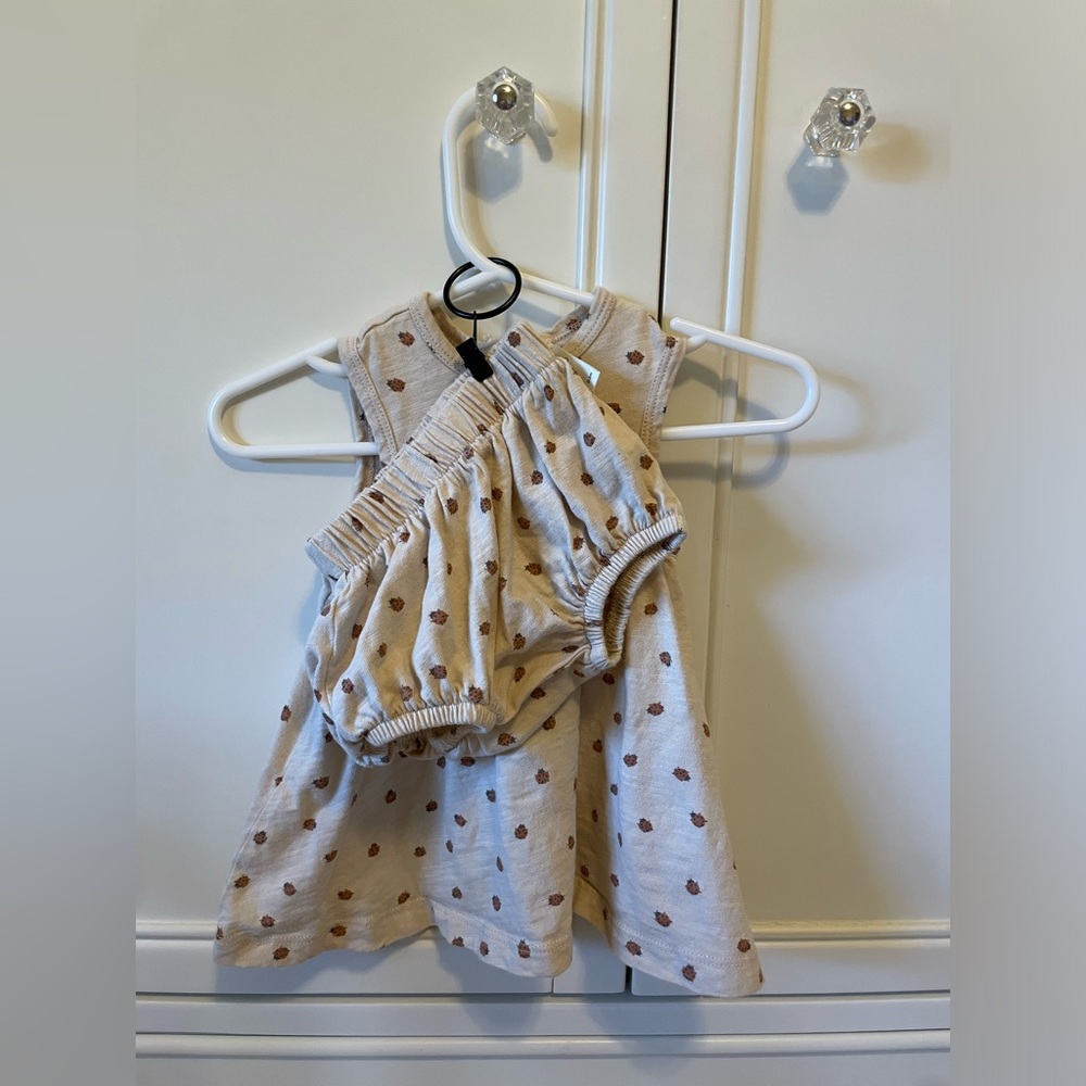 Rylee + Cru Ladybug Layla dress with matching bottoms
